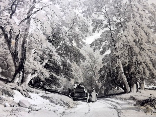 A family in the forest by James Duffield Harding